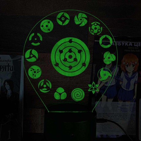 Акриловий 3D світильник-ночник Наруто 7