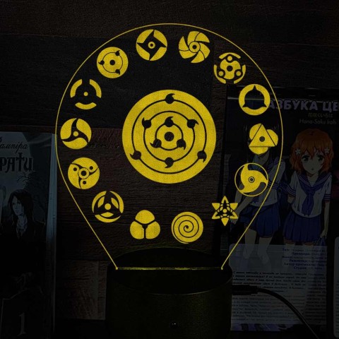 Акриловий 3D світильник-ночник Наруто 7