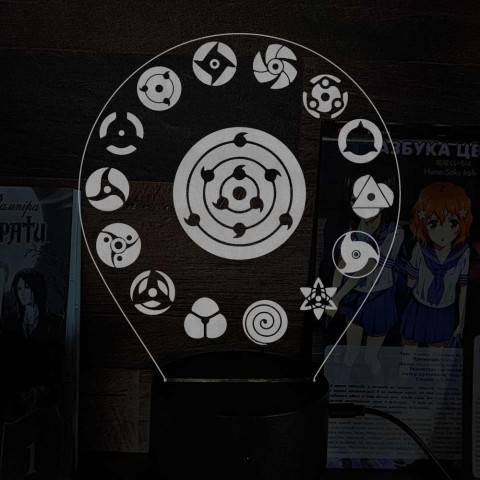 Акриловий 3D світильник-ночник Наруто 7