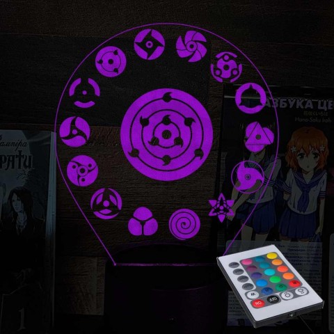 Акриловий 3D світильник-ночник Наруто 7