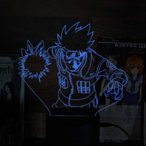 Акриловий 3D світильник-ночник Какаші Хатаке