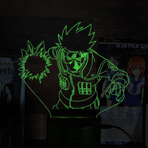 Акриловий 3D світильник-ночник Какаші Хатаке