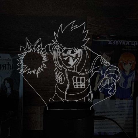 Акриловий 3D світильник-ночник Какаші Хатаке
