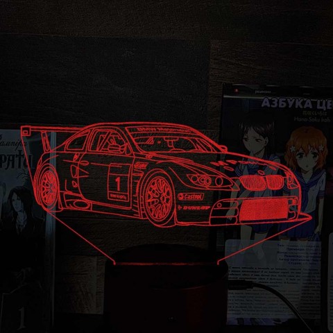 Акриловий 3D світильник-нічник BMW M3 GT2 суперкар