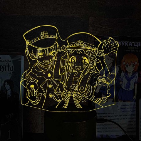 Акриловий 3D світильник-нічник Туалетний хлопчик Ханако 2