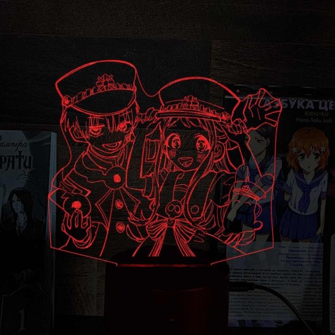 Акриловий 3D світильник-нічник Туалетний хлопчик Ханако 2