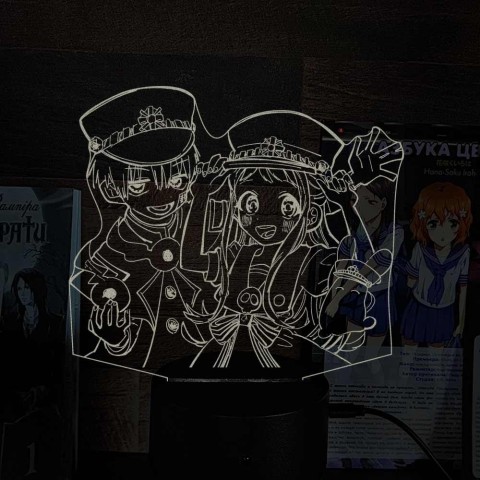 Акриловий 3D світильник-нічник Туалетний хлопчик Ханако 2