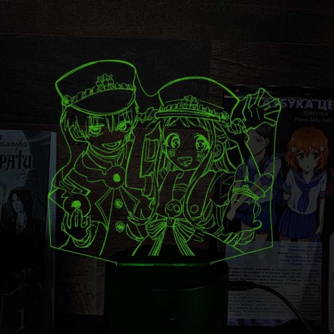 Акриловий 3D світильник-нічник Туалетний хлопчик Ханако 2