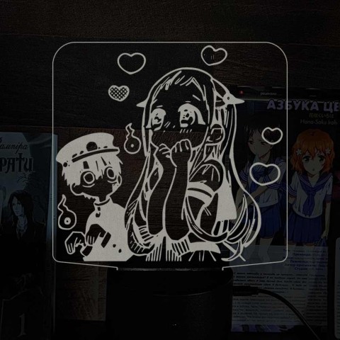 Акриловий 3D світильник-нічник Туалетний хлопчик Ханако 3