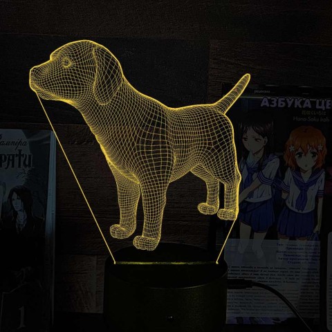 Акриловий 3D світильник-нічник собака