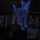 Акриловий 3D світильник-ночлена кішка