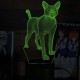 Акриловий 3D світильник-ночлена кішка