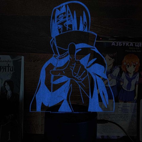 Акриловий 3D світильник-ночник Учиха Ітачі 2 "Наруто"