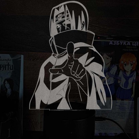 Акриловий 3D світильник-ночник Учиха Ітачі 2 "Наруто"
