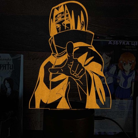 Акриловий 3D світильник-ночник Учиха Ітачі 2 "Наруто"