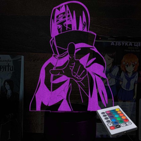 Акриловий 3D світильник-ночник Учиха Ітачі 2 "Наруто"