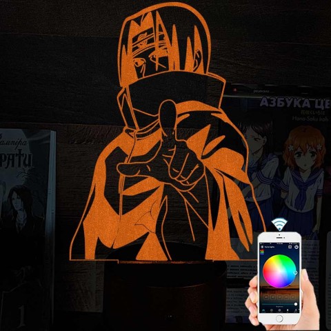 Акриловий 3D світильник-ночник Учиха Ітачі 2 "Наруто"