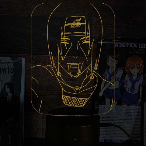 Акриловий 3D світильник-ночник Учиха Ітачі 3 "Наруто"