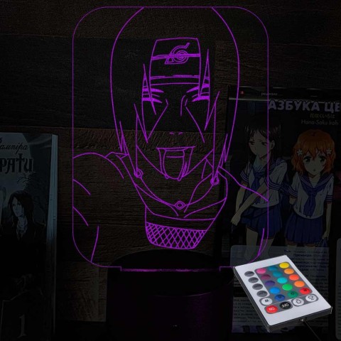 Акриловий 3D світильник-ночник Учиха Ітачі 3 "Наруто"