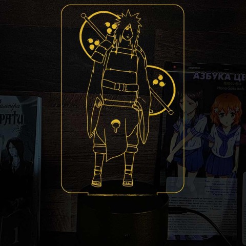Акриловий 3D світильник-ночник Мадара Учіха "Наруто"