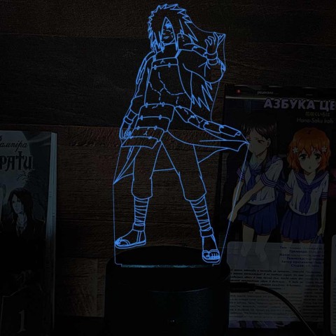 Акриловий 3D світильник-ночник Мадара Учіха 2 "Наруто"