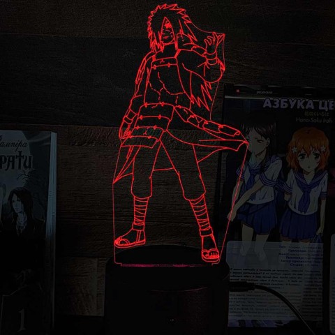 Акриловий 3D світильник-ночник Мадара Учіха 2 "Наруто"