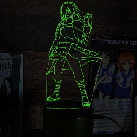 Акриловий 3D світильник-ночник Мадара Учіха 2 "Наруто"