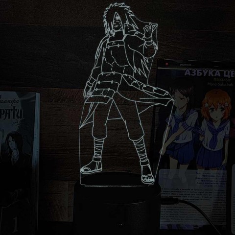 Акриловий 3D світильник-ночник Мадара Учіха 2 "Наруто"