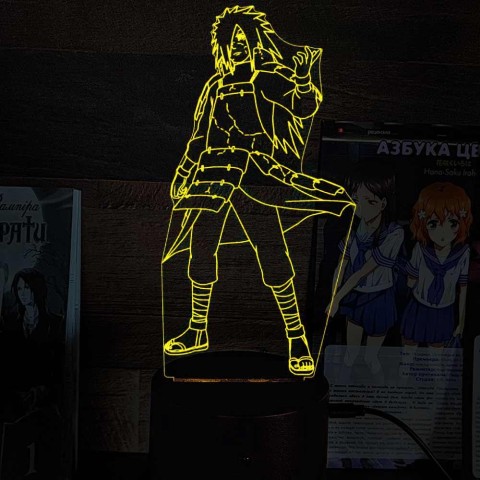 Акриловий 3D світильник-ночник Мадара Учіха 2 "Наруто"