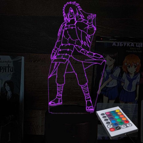 Акриловий 3D світильник-ночник Мадара Учіха 2 "Наруто"