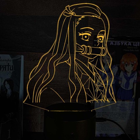 Акриловий 3D світильник-нічник Незуко Камадо 4