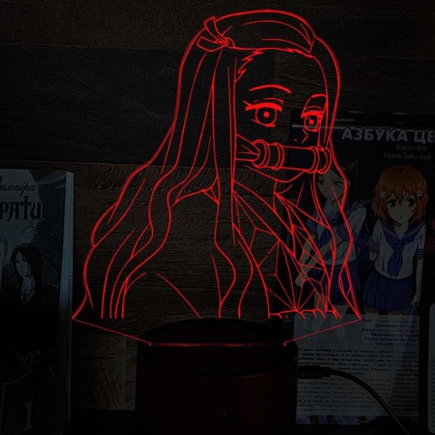 Акриловий 3D світильник-нічник Незуко Камадо 4