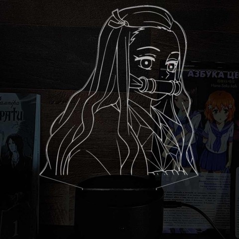 Акриловий 3D світильник-нічник Незуко Камадо 4