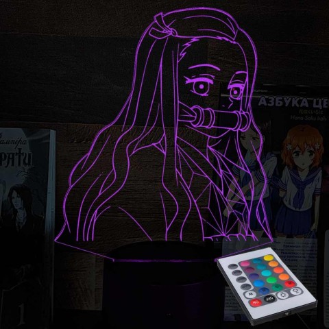 Акриловий 3D світильник-нічник Незуко Камадо 4