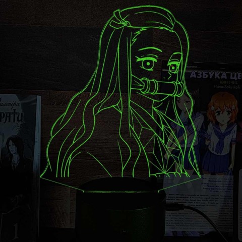 Акриловий 3D світильник-нічник Незуко Камадо 4