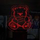 Акриловий 3D світильник-нічник ведмідь із серцем 2
