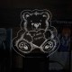 Акриловий 3D світильник-нічник ведмідь із серцем 2