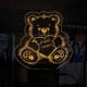 Акриловий 3D світильник-нічник ведмідь із серцем 2