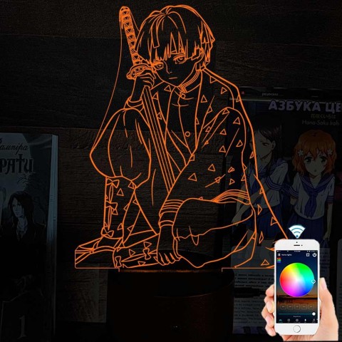 Акриловий 3D світильник-нічник Зеницу Агацума 2