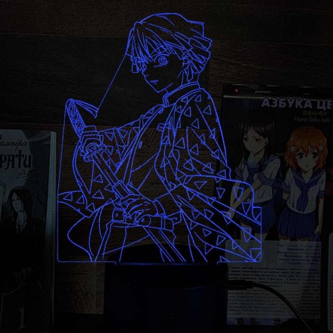 Акриловий 3D світильник-нічник Зеницу Агацума 2