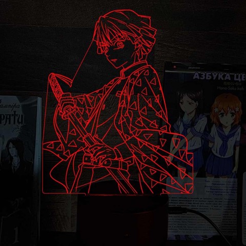 Акриловий 3D світильник-нічник Зеницу Агацума 2