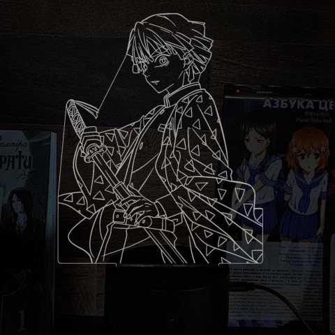 Акриловий 3D світильник-нічник Зеницу Агацума 2