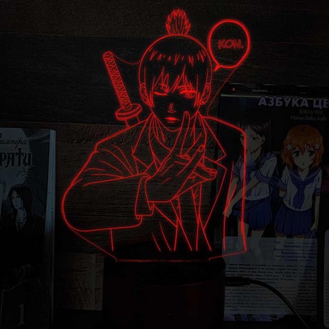 Акриловий 3D світильник-нічник Людина-бензопила (Chainsaw Man) 2