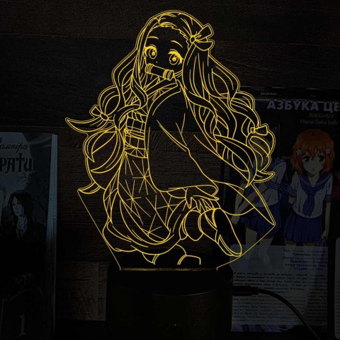 Акриловий 3D світильник-нічник Незуко Камадо 5