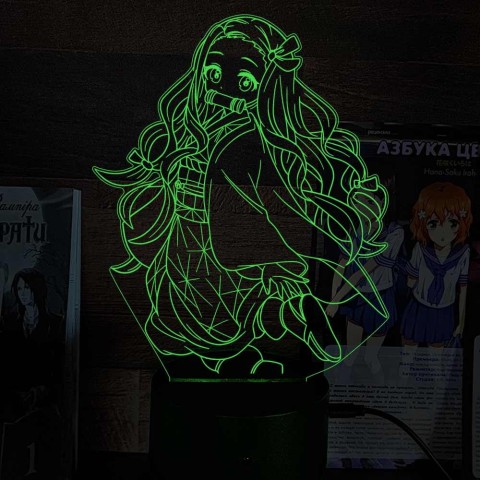 Акриловий 3D світильник-нічник Незуко Камадо 5