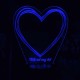 Акриловый 3D светильник-ночник сердце