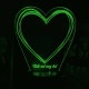 Акриловый 3D светильник-ночник сердце