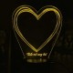 Акриловый 3D светильник-ночник сердце