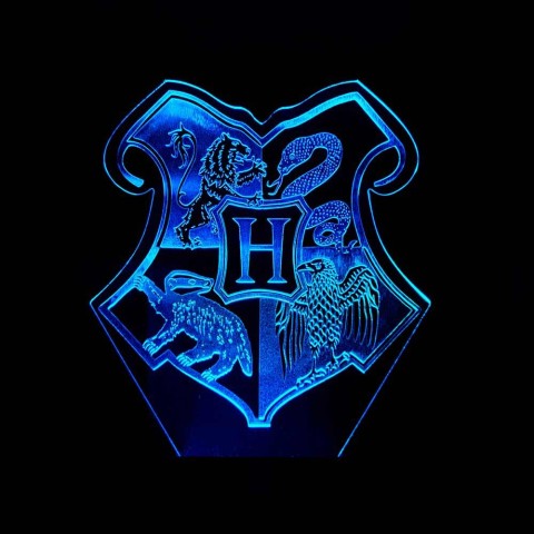 Акриловий 3D світильник-нічник герб Гоґвортсу 2
