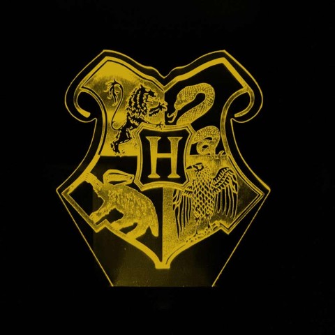 Акриловий 3D світильник-нічник герб Гоґвортсу 2